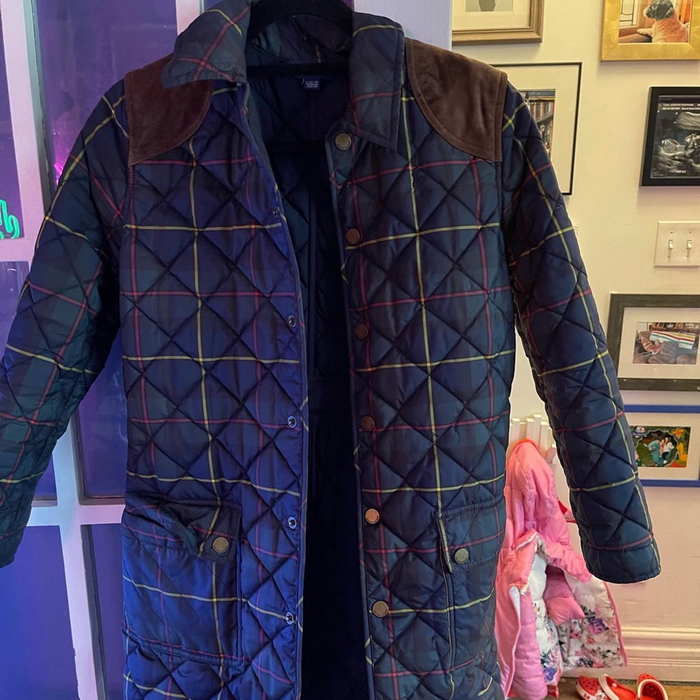 Ralph Lauren girls’ /women’s plaid puffer jacket